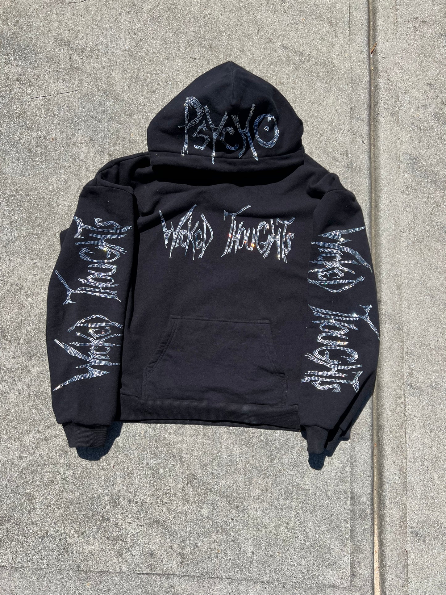 Wicked Thoughts Rhinestone Hoodie